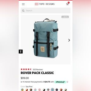 TOPO Rover Pack Classic blue and camouflage